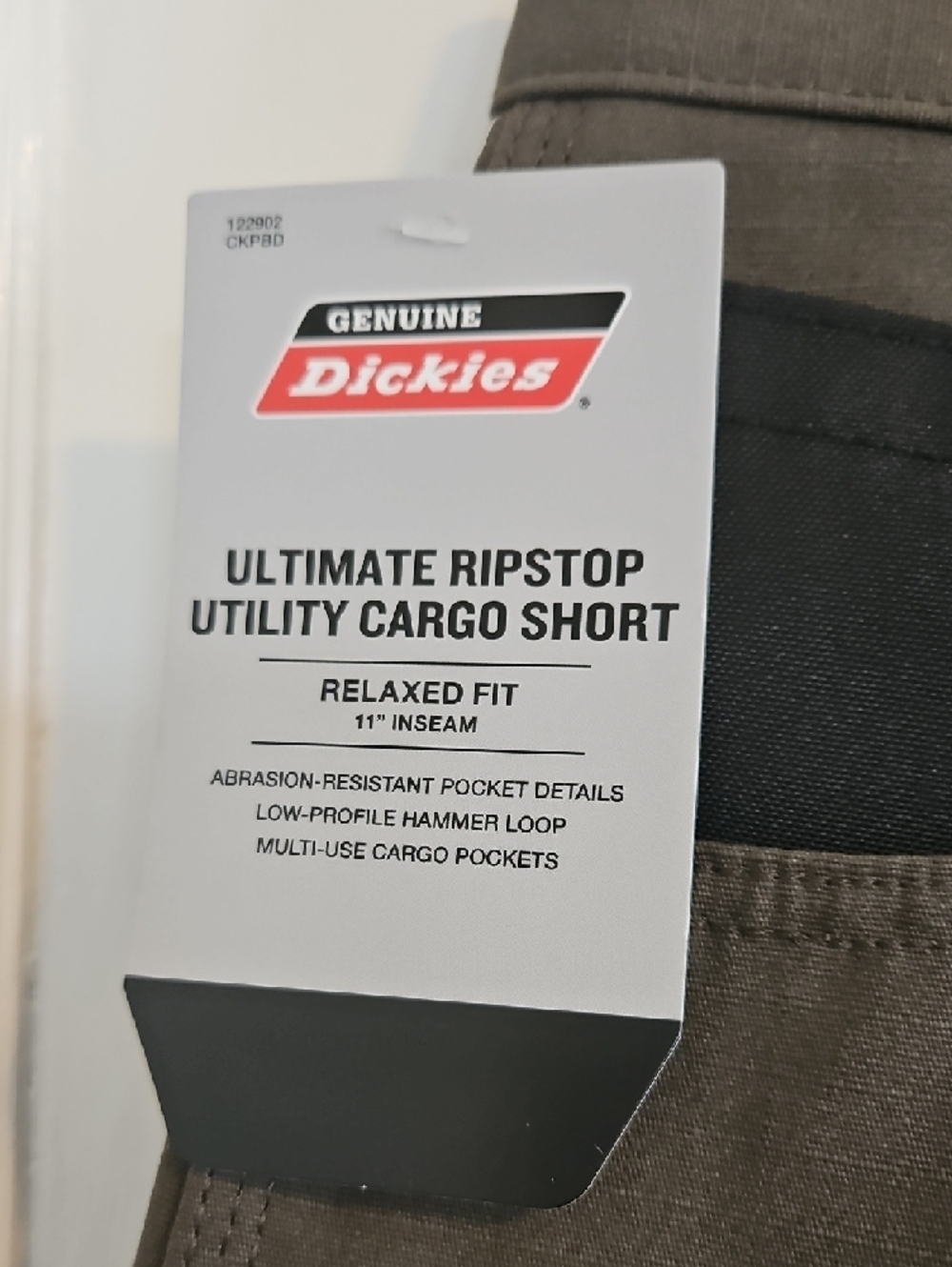 Dickies Olive Cargo Work Shorts with Black Pocket Accents - Picture 5 of 5